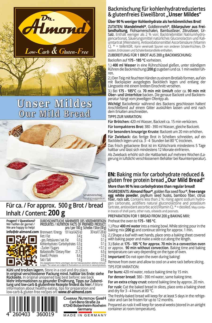 Unser Mildes Brot low-carb keto glutenfrei Backmischung – Bild 8