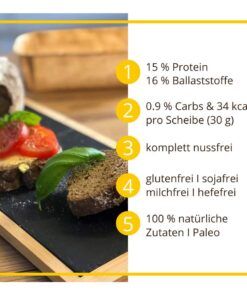 Todtnauer Hüttenbrot low-carb keto glutenfrei nussfrei paleo Eiweißbrot Backmischung