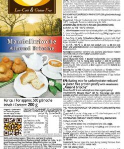 Mandelbrioche-low-carb glutenfrei Backmischung Brioche