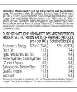 Mandelbrioche low-carb keto glutenfrei Eiweißgebäck Backmischung OHNE Zuckerzusatz