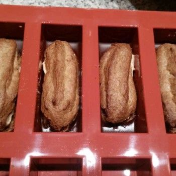 Schokoriegel Eclair mit Haselnusscreme