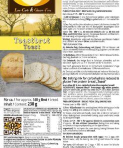 Toastbrot low carb glutenfrei paleo Brotbackmischung Brot selber backen keto