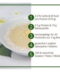 Frühstücksbrei low carb glutenfrei vegan PUR 400 g
