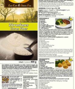 Zitrusfaser low-carb Bindemittel Mehlschwitze Saucenbinder Soßenbinder glutenfreier Stärkeersatz