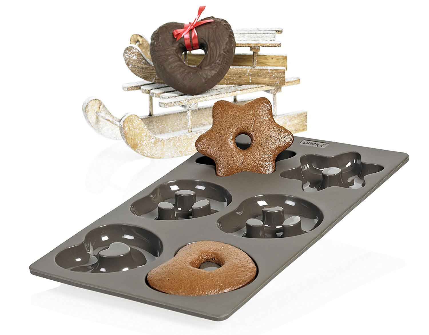 lebkuchen lurch flexiform herzen brezeln sterne weihnachten silikonbackform keksform