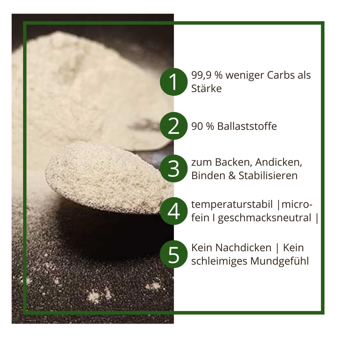 Zitrusfaser low-carb glutenfrei – Bindemittel Soßenbinder Stärke-Ersatz mit 0 % Kohlenhydraten!