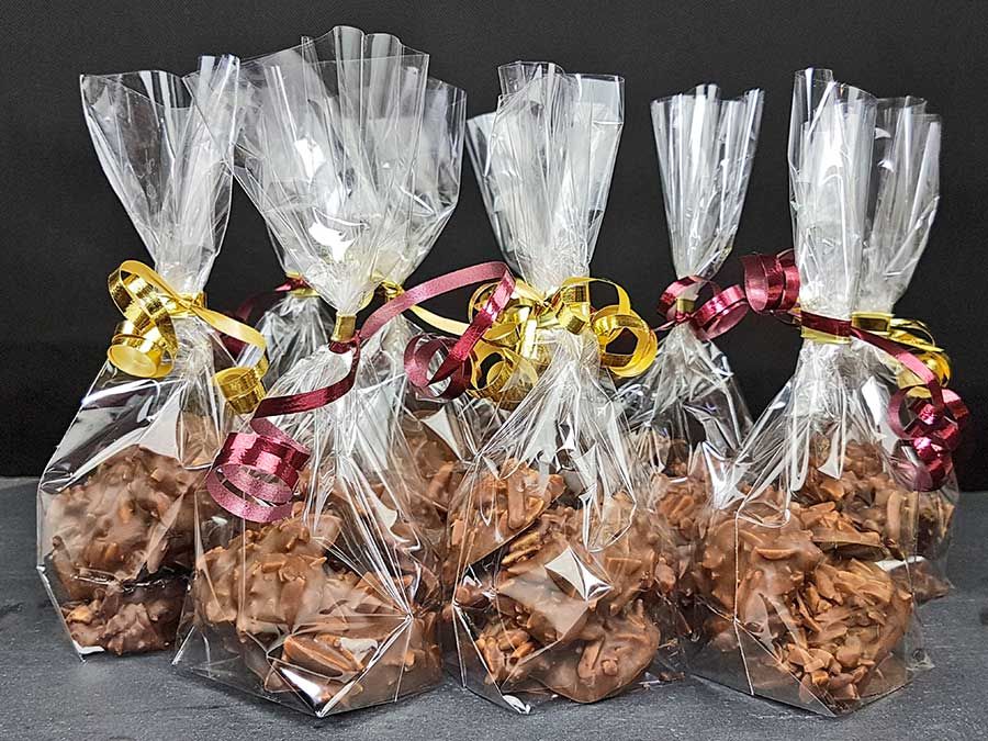 Low-Carb Schoko-Mandel-Berge Schoko-Crossies zuckerfrei keto paleo Weihnachtsgeschenk Selbstgemacht Rezept