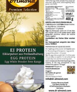 EI PROTEIN Eiklarpulver aus Freilandhaltung Aufschlagfähig, Geschmacksneutral, zum Backen und für Shakes