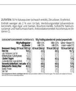 Pudding SCHOKOLADE low-carb glutenfrei keto – Puddingpulver ohne Stärke zuckerfrei laktosefrei vegan