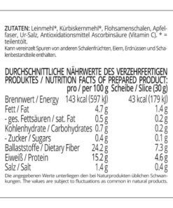 Schwarzbrot low-carb keto glutenfrei paleo VEGAN Eiweissbrot Backmischung ALLERGENFREI