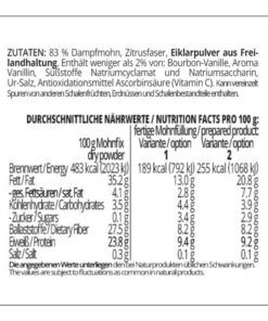 MOHNFIX – Low Carb Mohnfüllung für Kuchen und Desserts – glutenfrei, sojafrei, zuckerfrei, kalorienreduziert