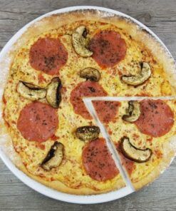 Rezept Steinofenpizza low carb glutenfrei Pizza vom Stein selbstgemacht mit Bambusfaser lecker14