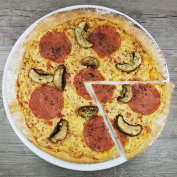 Rezept Steinofenpizza low carb glutenfrei Pizza vom Stein selbstgemacht mit Bambusfaser lecker14