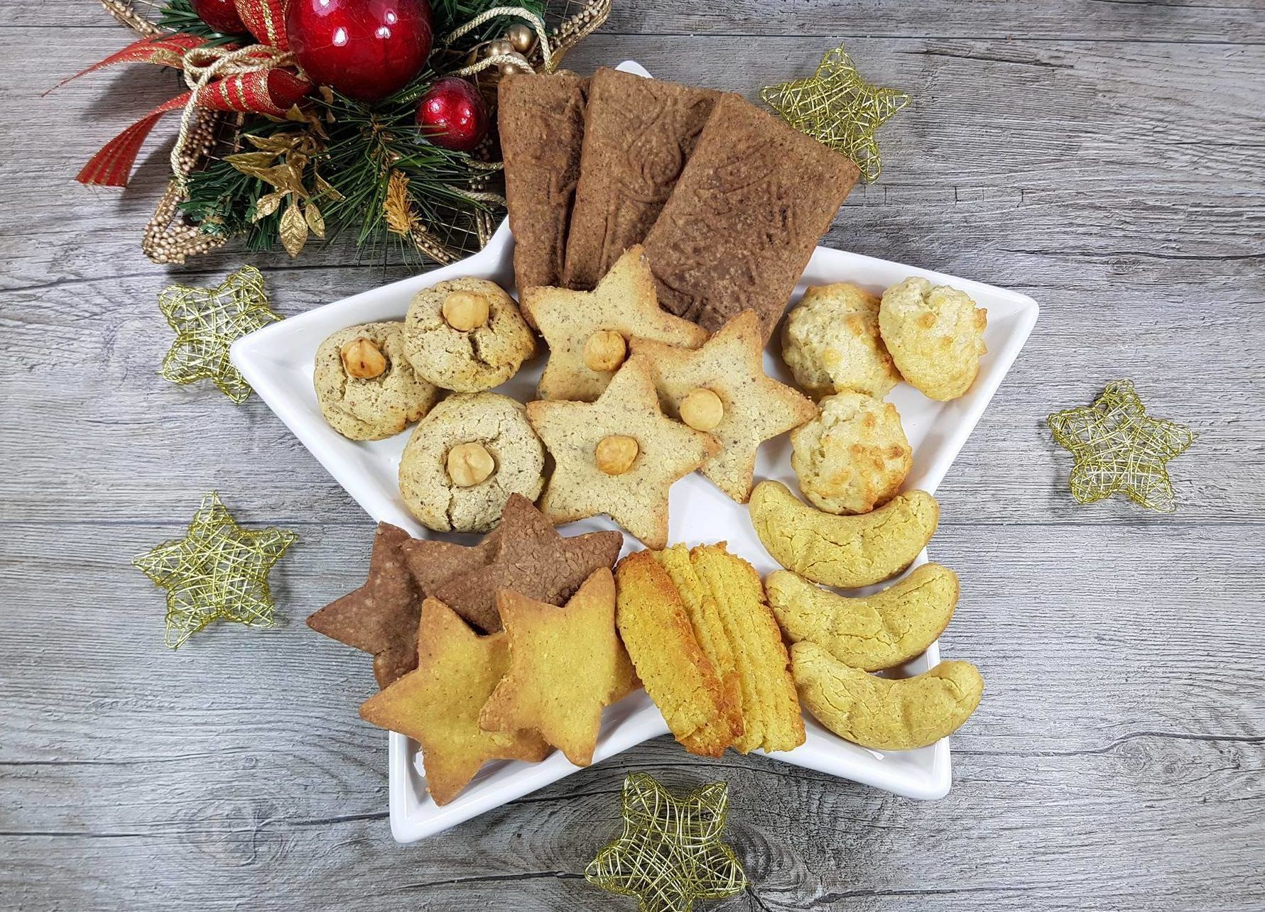 Spar-Set X-Mas PLÄTZCHENZAUBER - alle 6 Sorten Weihnachtsplätzchen Backmischung low carb glutenfrei keto LIMITED EDITION