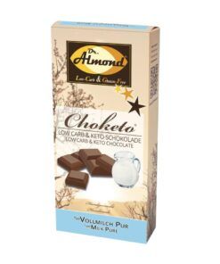 CHOKETO Low Carb & Keto Schokolade Typ VOLLMILCH PUR – 3 Tafeln – handgemacht