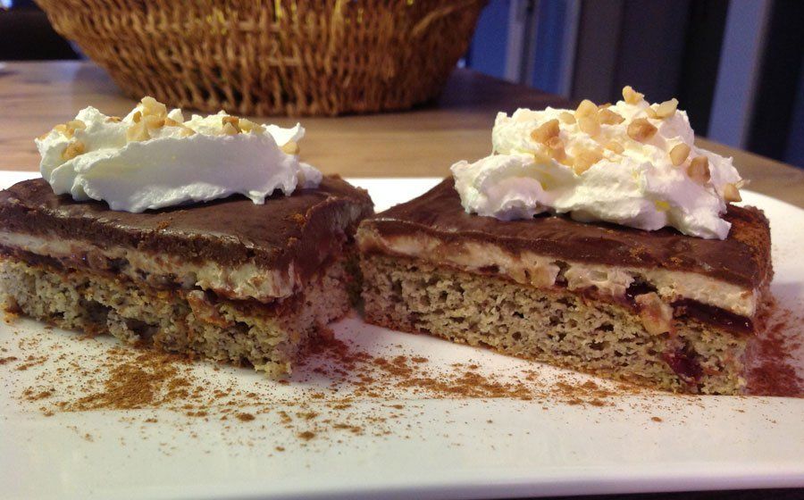 Rezept Nuss-Schnitten mit Nuss-Macarpone-Quarkcreme lowcarb glutenfrei