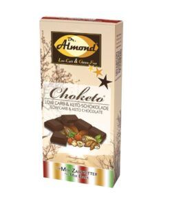 CHOKETO Low Carb & Keto Schokolade MIX-Paket ZARTBITTER – PUR + MANDEL + HASELNUSS – 3 Tafeln – handgemacht