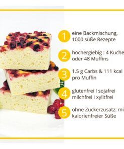 KUCHENZAUBER PUR Backmischung für Kuchen, Muffins und mehr – low-carb, glutenfrei, sojafrei, keto Kuchenmischung