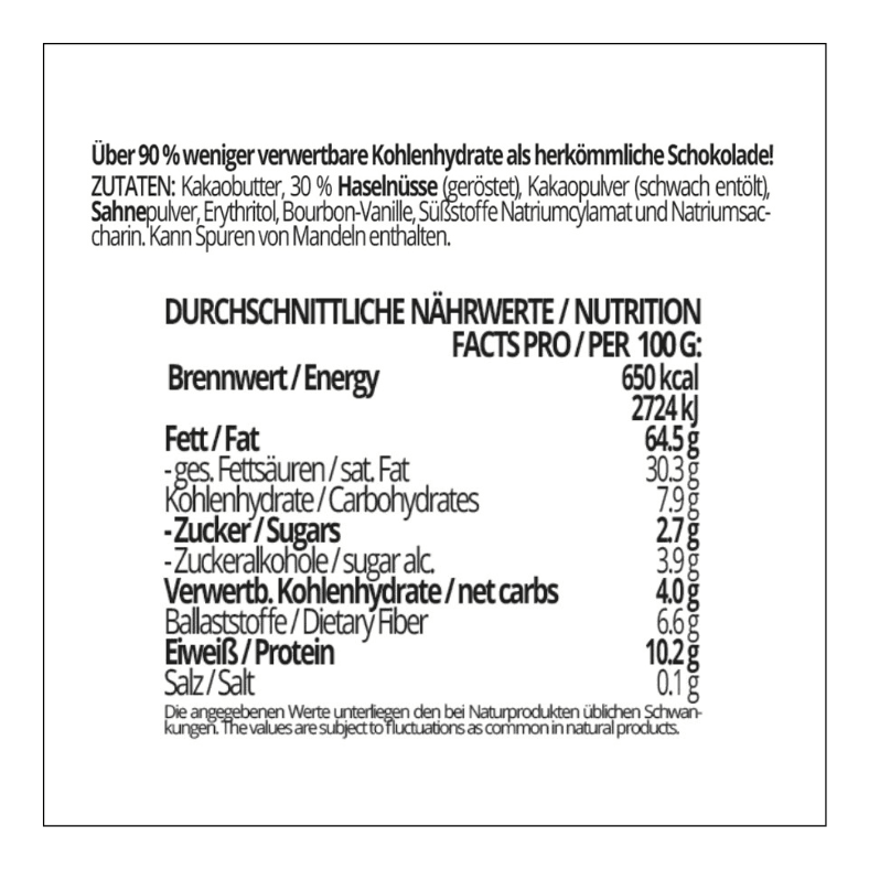 CHOKETO Low Carb & Keto Schokolade ZARTBITTER & HASELNUSS – 3 Tafeln – handgemacht