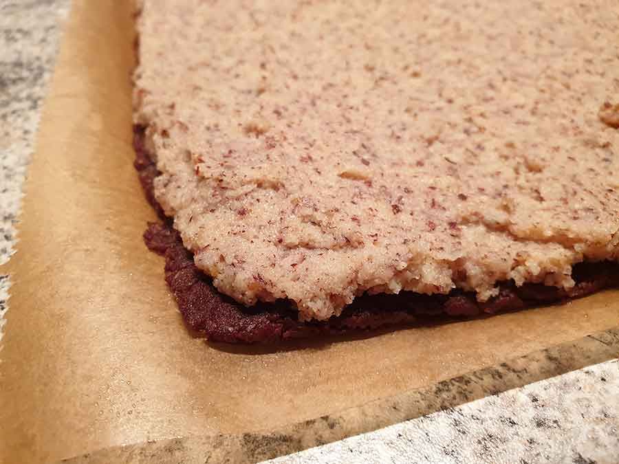 Kakaoschnitten-mit-Haselnussfuellung low carb glutenfrei Nussfix Nusskuchen