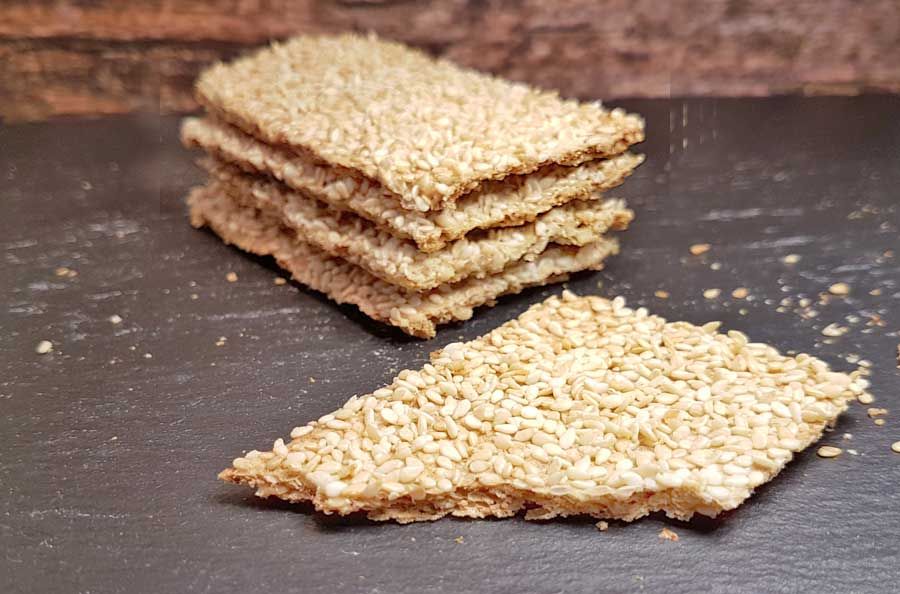 Rezept Sesam-Knäckebrot lowcarb glutenfrei