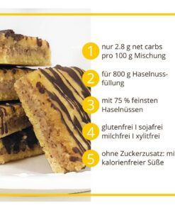 HASELNUSSFIX – Low Carb Nussfüllung zum Backen – glutenfrei, sojafrei, OHNE Zuckerzusatz