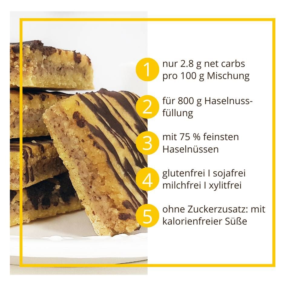 HASELNUSSFIX – Low Carb Nussfüllung zum Backen – glutenfrei, sojafrei, OHNE Zuckerzusatz