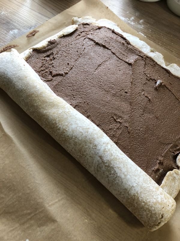 Rezept Gewickelter Marzipan-Rum-Schoko-Stollen lowcarb