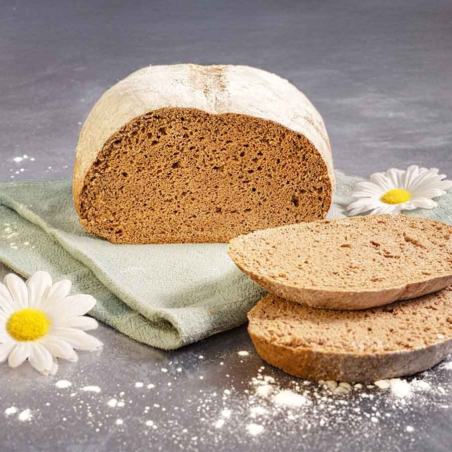 Pfälzer Landbrot low-carb glutenfrei paleo keto Eiweißbrot Backmischung mit Walnussmehl – Bild 3