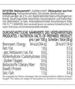 Pfälzer Landbrot low-carb glutenfrei paleo keto Eiweißbrot Backmischung mit Walnussmehl