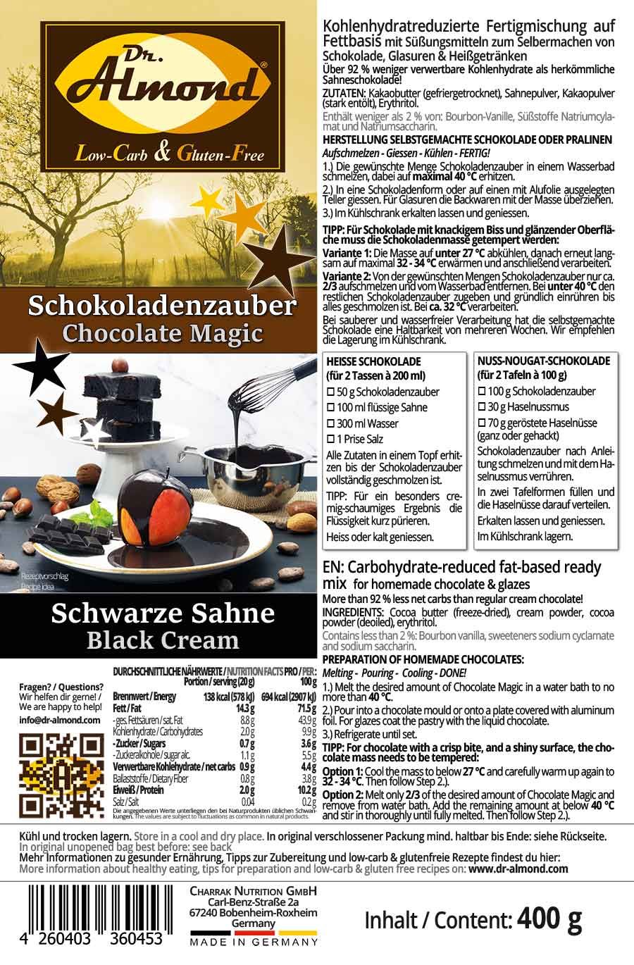Schokoladenzauber-Schwarze-Sahne-zuckerfrei-low-carb-Schokolade-Pulver