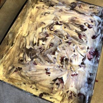 Rezept Cheesecake-Brownies mit Himbeeren lowcarb glutenfrei