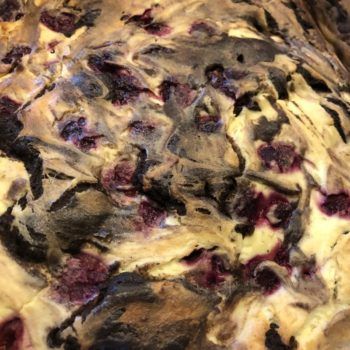 Rezept Cheesecake-Brownies mit Himbeeren lowcarb glutenfrei