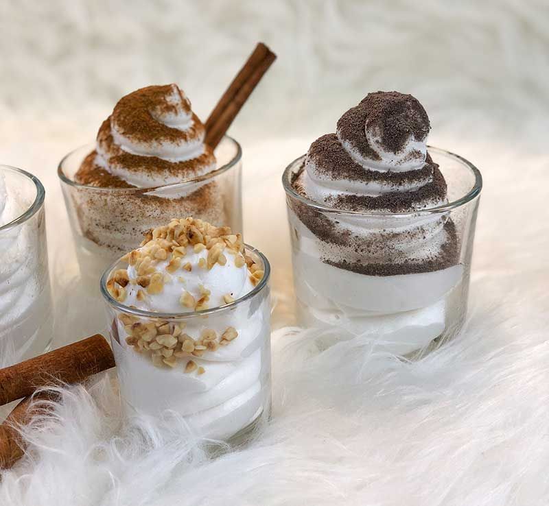 Rezept Proteinschnee Proteinfluff Eiweissfluff lowcarb keto kalorienarm OHNE IMOs