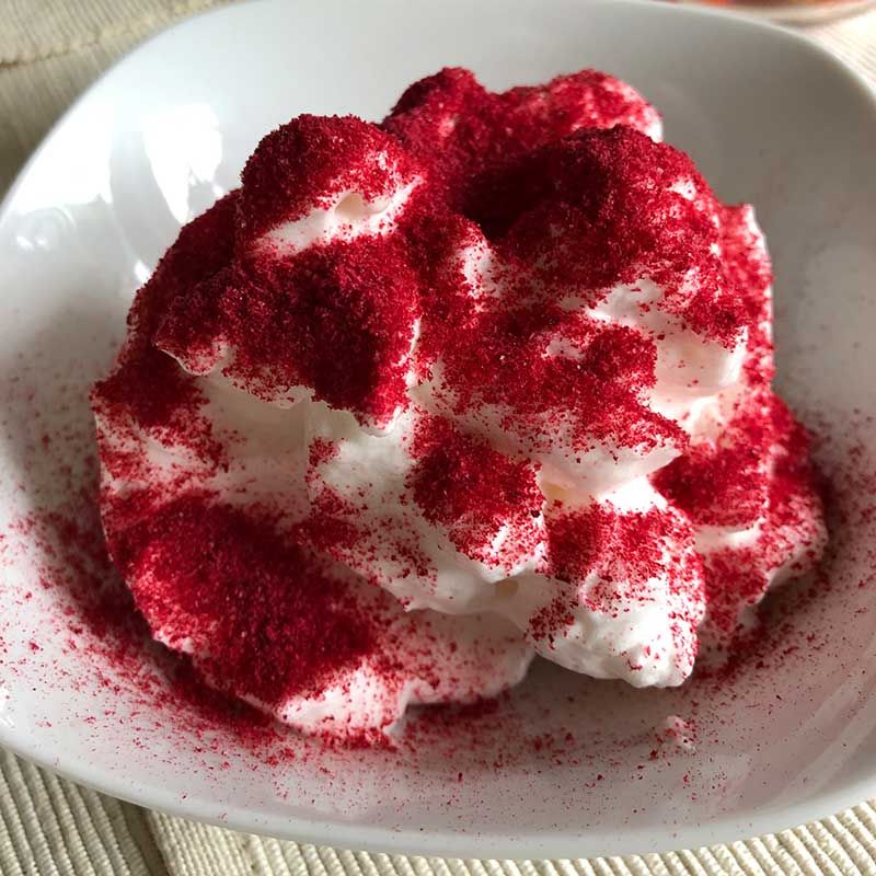 Rezept Proteinschnee Proteinfluff Eiweissfluff lowcarb keto kalorienarm OHNE IMOs