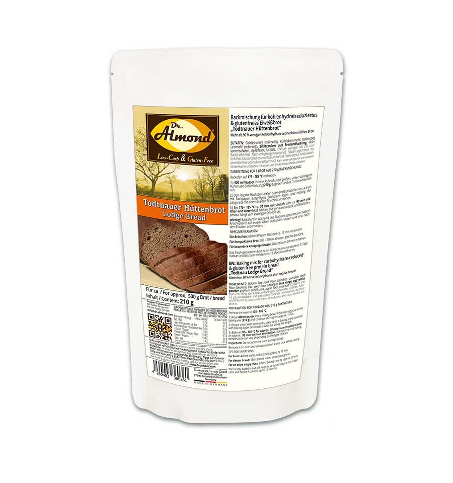 Todtnauer-Huettenbrot low carb glutenfreie Backmischung keto