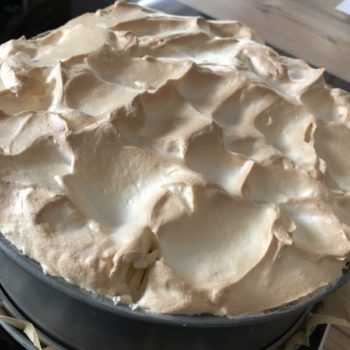 Rezept Rhabarber-Käsekuchen mit Baiserhaube lowcarb glutenfrei