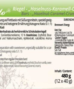 Low Carb Schokolade Schokoladenriegel Müsliriegel zuckerfrei keto maltitfrei xylitfrei Diabetikergeeignet