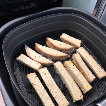 Rezept knusprige Brot-Sticks mit Vanille-Joghurt-Dip lowcarb glutenfrei kalorienarm