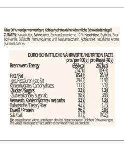 Choketo RIEGEL Haselnuss-Karamell-Crunch Müsli | low carb & keto Schokolade | handgemacht | ohne Zuckerzusatz | 12er Pack