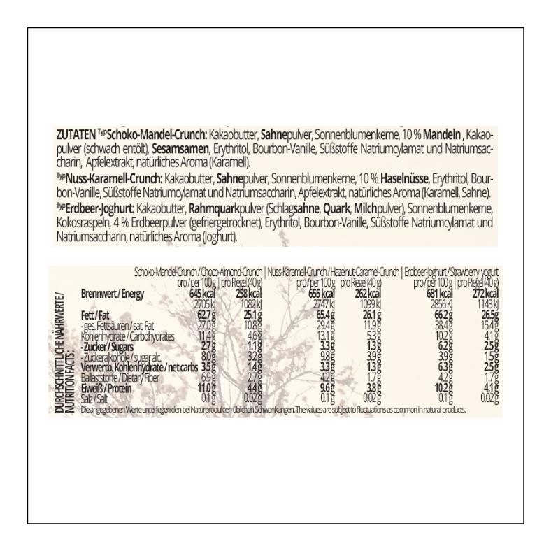 Choketo RIEGEL Mix-Paket MÜSLI | low carb & keto Schokolade | handgemacht | ohne Zuckerzusatz | 3 leckere Sorten im 12er Pack