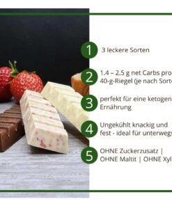Choketo RIEGEL Mix-Paket MÜSLI | low carb & keto Schokolade | handgemacht | ohne Zuckerzusatz | 3 leckere Sorten im 12er Pack