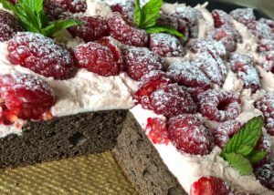 Rezept Schoko-Himbeer-Ganache Schnitte lowcarb keto