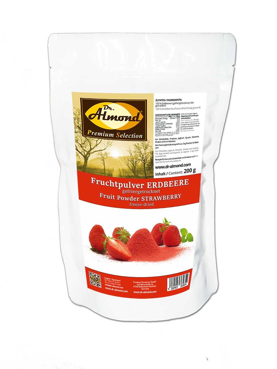 Fruchtpulver ERDBEERE Erdbeerpulver gefriergetrocknet 100% Natur
