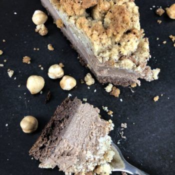 Rezept NUKETO Cheesecake mit Haselnuss-Streuseln lowcarb zuckerfrei keto