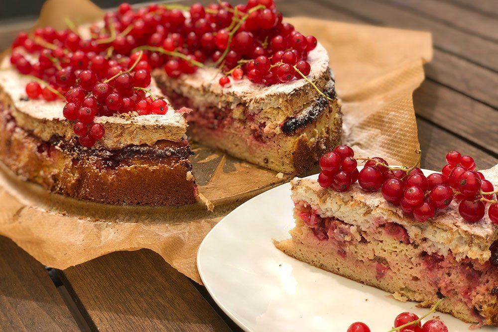 Rezept Johannisbeerkuchen mit Kokos Baiserhaube lowcarb keto kalorienarm