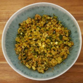 Rezept Backrohr Gemüse Knödel mit Minzejoghurt lowcarb glutenfrei