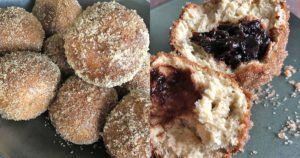 Rezept Quarkbälle mit Powidl Fülle aus dem Airfryer lowcarb glutenfrei kalorienarm