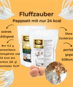 FLUFFZAUBER Fertigmischung für kalorienarmen Eiweiss-Fluff & low carb Baiser