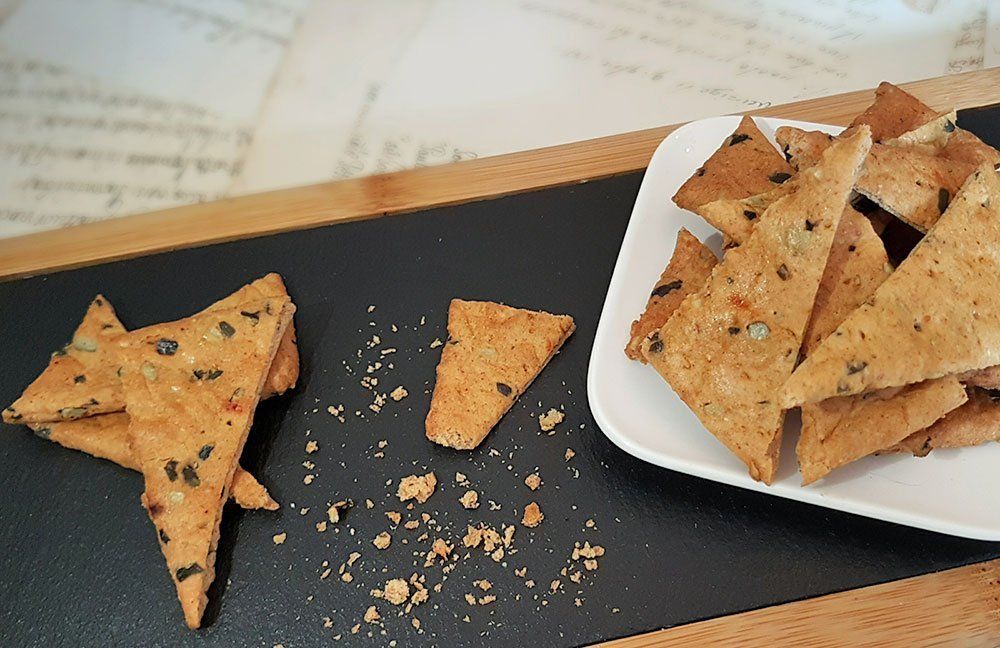 Rezept Cracker mit Kürbiskernen lowcarb glutenfrei keto kalorienarm